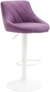 Barhocker Lazio Kunstleder weiss lila