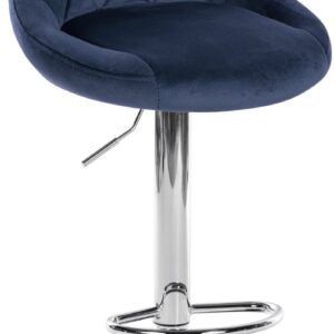 Barhocker Lazio Samt chrom blau