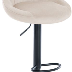 Barhocker Lazio Samt schwarz creme