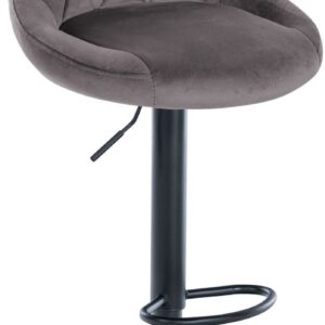Barhocker Lazio Samt schwarz grau