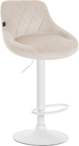 Barhocker Lazio Samt weiss creme