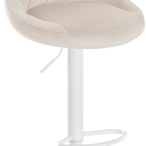 Barhocker Lazio Samt weiß creme