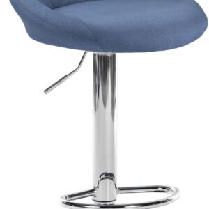 Barhocker Lazio Stoff chrom blau