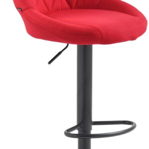 Barhocker Lazio Stoff schwarz rot