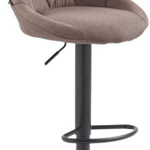 Barhocker Lazio Stoff schwarz taupe