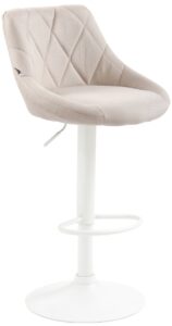 Barhocker Lazio Stoff weiss creme