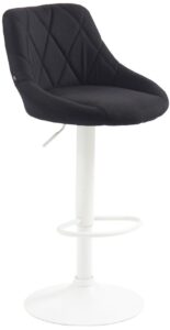 Barhocker Lazio Stoff weiss schwarz