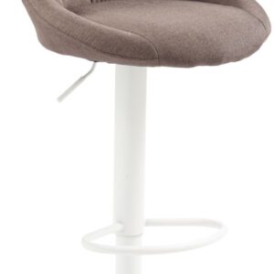 Barhocker Lazio Stoff weiß taupe