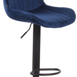 Barhocker Lentini Samt schwarz blau