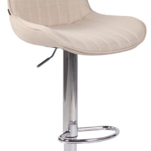 Barhocker Lentini Stoff chrom creme