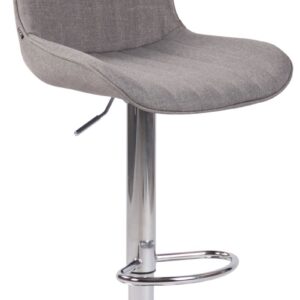 Barhocker Lentini Stoff chrom grau