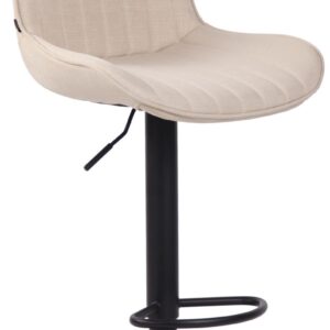 Barhocker Lentini Stoff schwarz creme