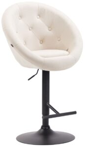 Barhocker London V2 Stoff schwarz creme