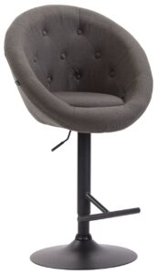 Barhocker London V2 Stoff schwarz dunkelgrau