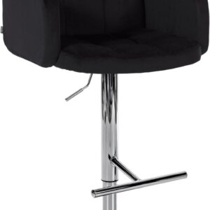Barhocker Los Angeles Samt chrom schwarz