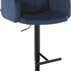 Barhocker Los Angeles Samt schwarz blau