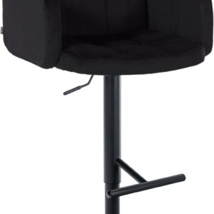 Barhocker Los Angeles Samt schwarz schwarz