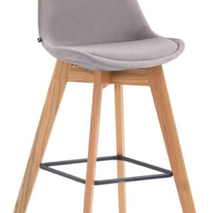 Barhocker Metz Samt natura grau