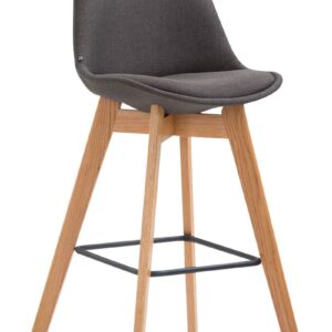 Barhocker Metz Stoff Natura dunkelgrau