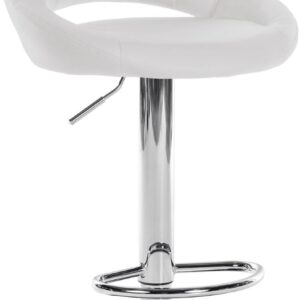 Barhocker Milet Kunstleder chrom weiß