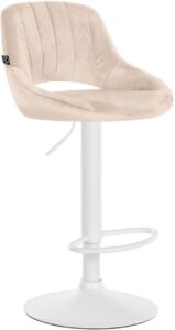 Barhocker Milet Samt weiss creme