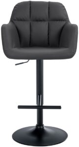 Barhocker Natoma Kunstleder schwarz schwarz