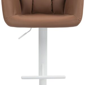 Barhocker Natoma Kunstleder weiß hellbraun