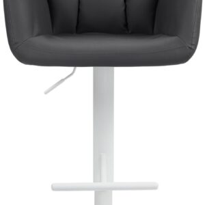 Barhocker Natoma Kunstleder weiß schwarz