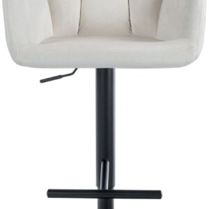 Barhocker Natoma Samt schwarz creme