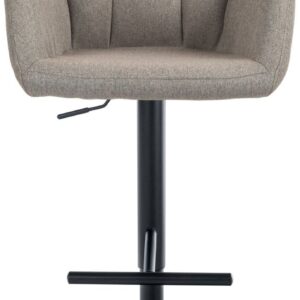 Barhocker Natoma Stoff schwarz taupe