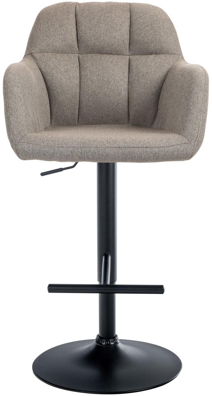 Barhocker Natoma Stoff schwarz taupe 1 Barhocker Natoma Stoff schwarz taupe