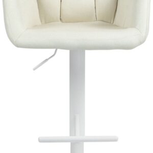 Barhocker Natoma Stoff weiß creme