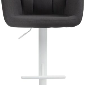 Barhocker Natoma Stoff weiß schwarz