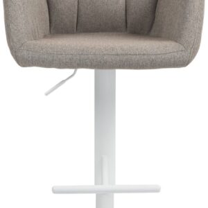 Barhocker Natoma Stoff weiß taupe