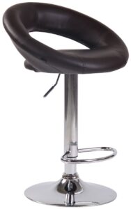 Barhocker Olinda Kunstleder chrom braun