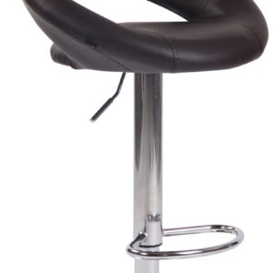 Barhocker Olinda Kunstleder chrom braun