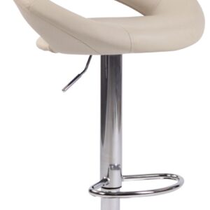 Barhocker Olinda Kunstleder chrom creme