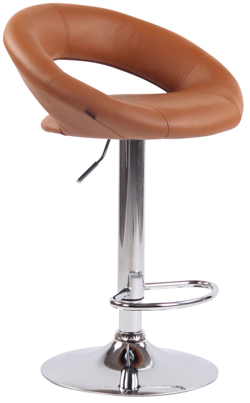 Barhocker Olinda Kunstleder chrom hellbraun 1 Barhocker Olinda Kunstleder chrom hellbraun