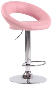 Barhocker Olinda Kunstleder chrom pink