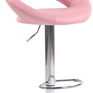 Barhocker Olinda Kunstleder chrom pink