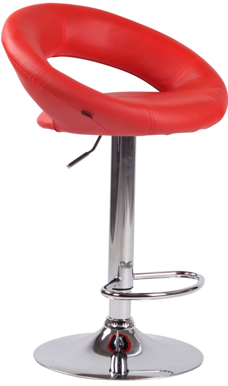 Barhocker Olinda Kunstleder chrom rot 1 Barhocker Olinda Kunstleder chrom rot