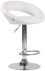 Barhocker Olinda Kunstleder chrom weiss