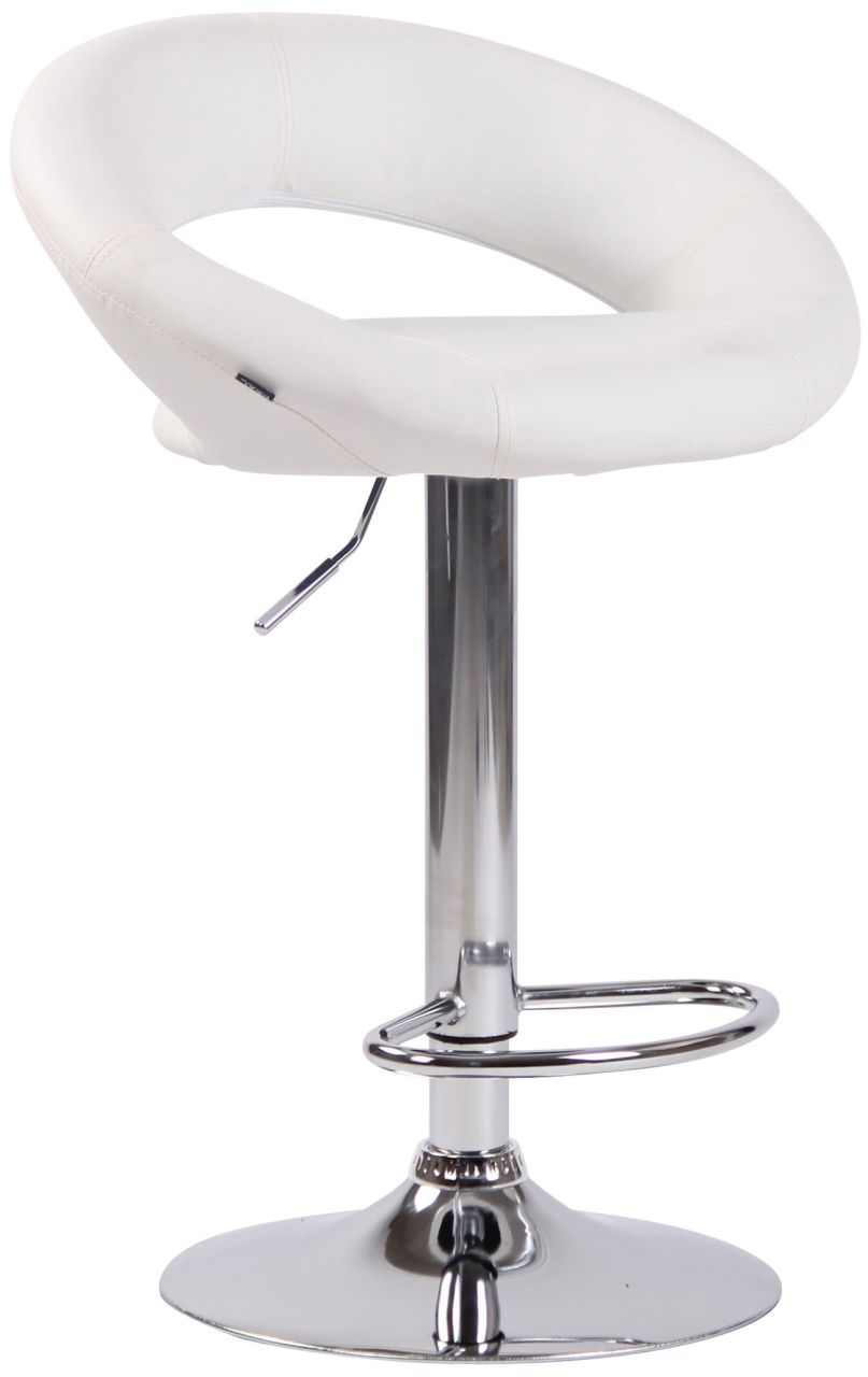 Barhocker Olinda Kunstleder chrom weiß 1 Barhocker Olinda Kunstleder chrom weiß