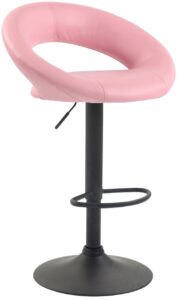 Barhocker Olinda Kunstleder schwarz pink