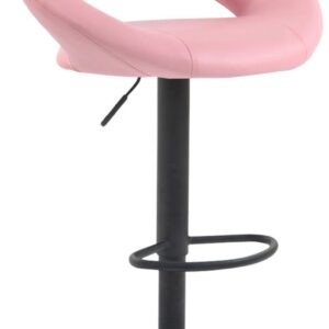 Barhocker Olinda Kunstleder schwarz pink