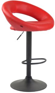 Barhocker Olinda Kunstleder schwarz rot