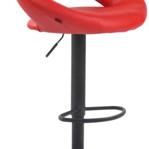 Barhocker Olinda Kunstleder schwarz rot