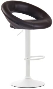 Barhocker Olinda Kunstleder weiss braun