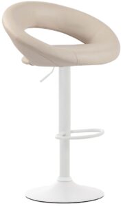 Barhocker Olinda Kunstleder weiss creme