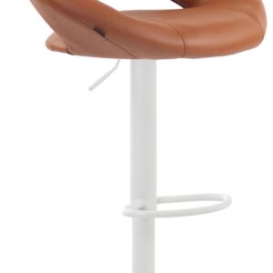 Barhocker Olinda Kunstleder weiß hellbraun